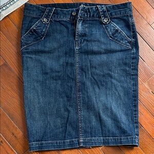 7 For All Mankind Indigo Denim Skirt